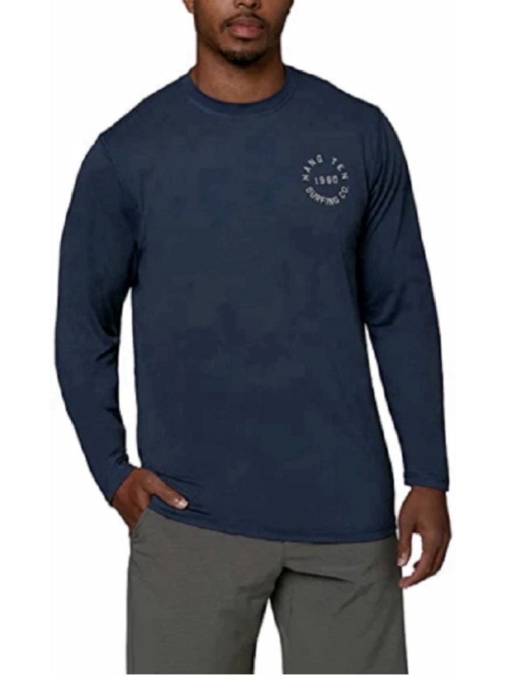 Hang Ten Long Sleeve Sun Tee “Surfing Co. 1960” Logo UPF 50+ Protection Medium